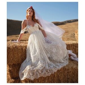For Love And Lemons White Lace Wedding Dress